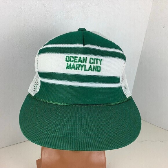 Marsco Other - Vintage Ocean City Maryland Mesh Trucker Snapback Hat Green/White Sz M-L Marsco